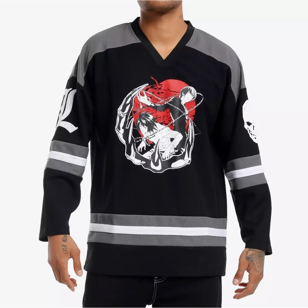 Unisex Death Note Light‎ & L Hockey Jersey Hot Topic